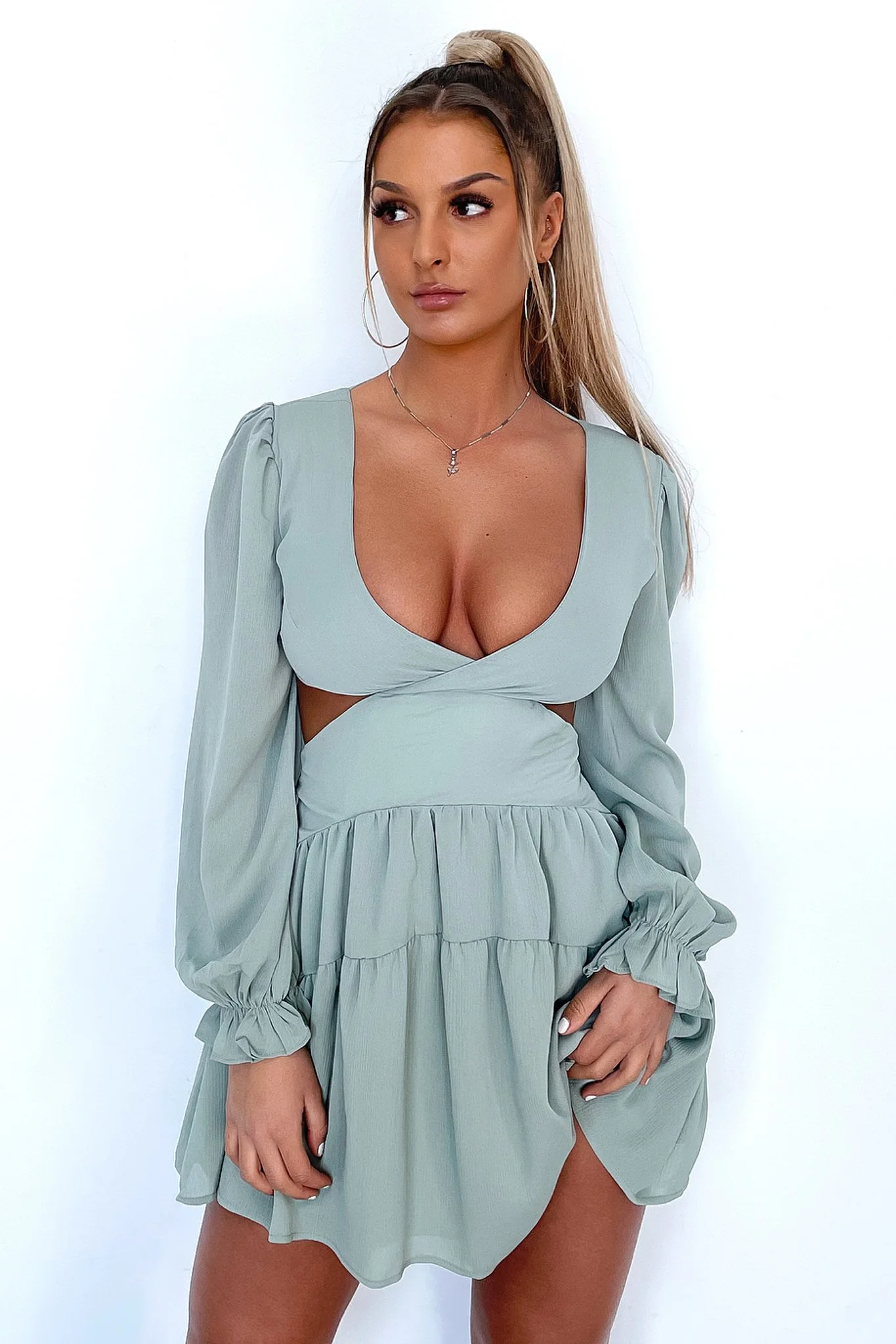 Avalon Dress - Sage - XNAUWBI