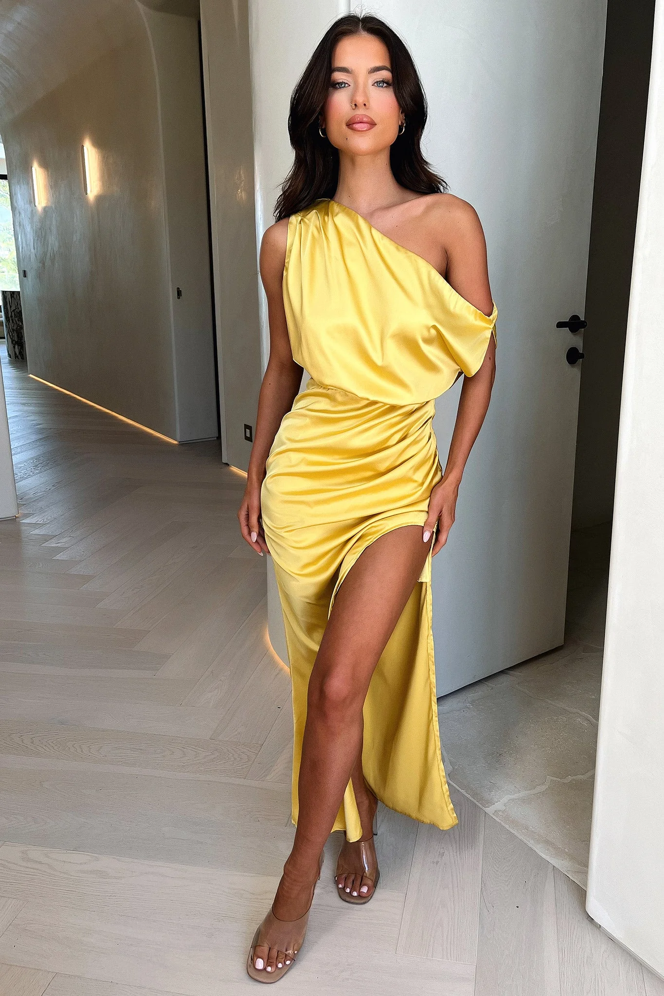 Gera Midi Dress - Yellow - XNAUWBI