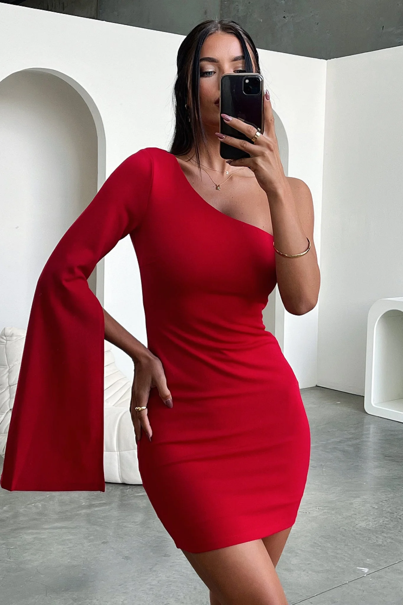 Cologne Dress - Red - XNAUWBI