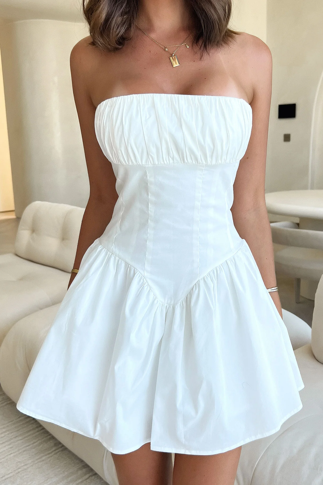 Colette Dress - White - XNAUWBI
