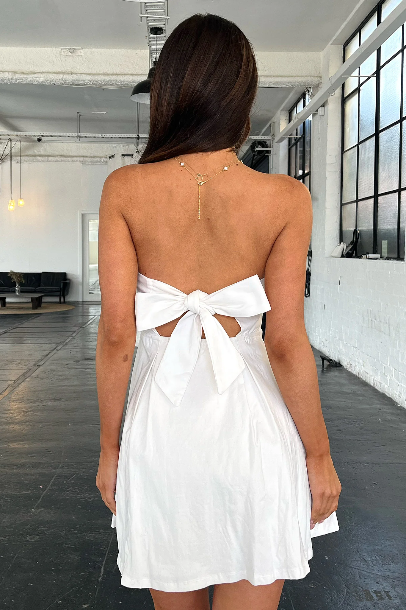 Charlize Strapless Mini Dress - White - XNAUWBI