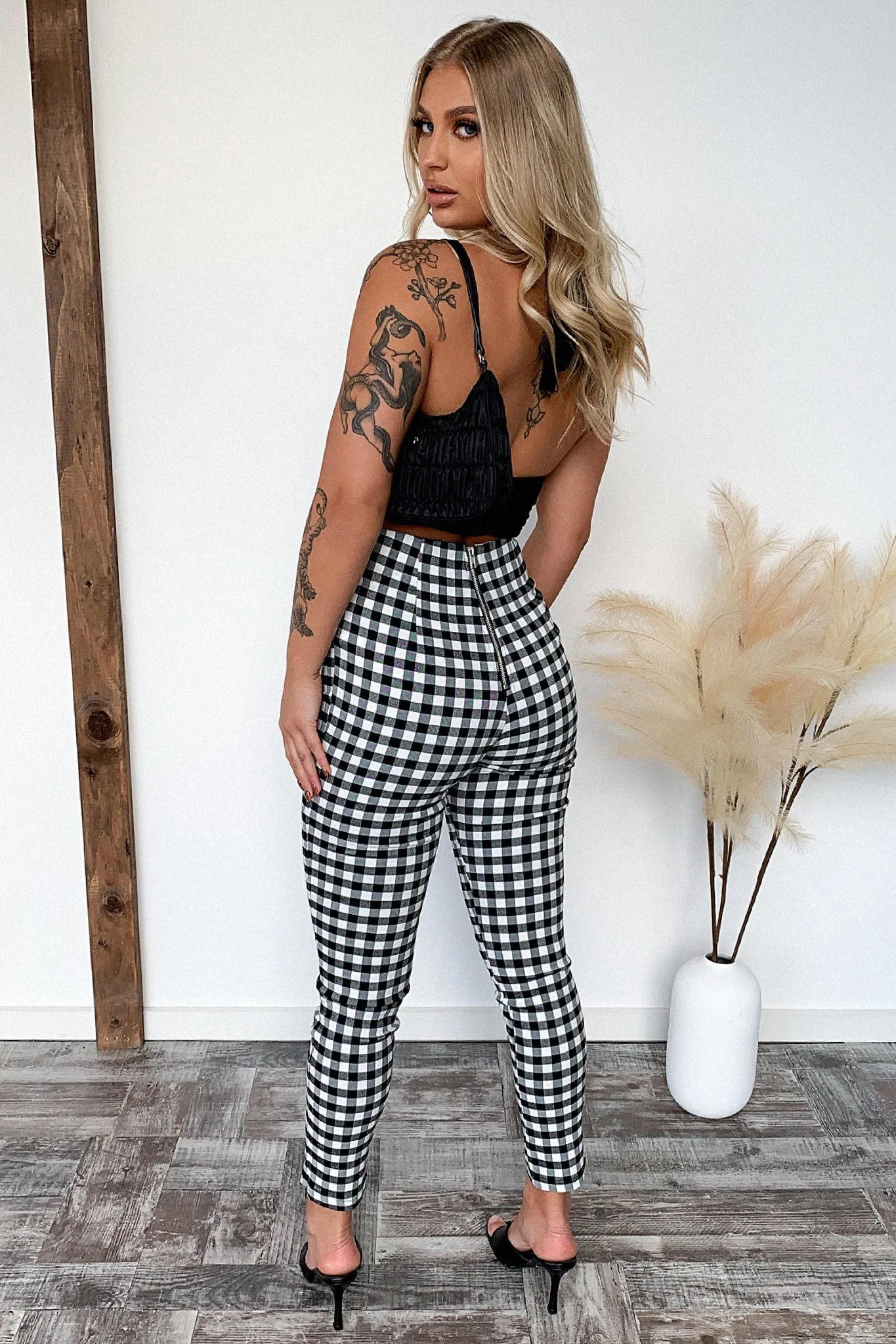 Dinah Pants - Black/White Checkered - XNAUWBI
