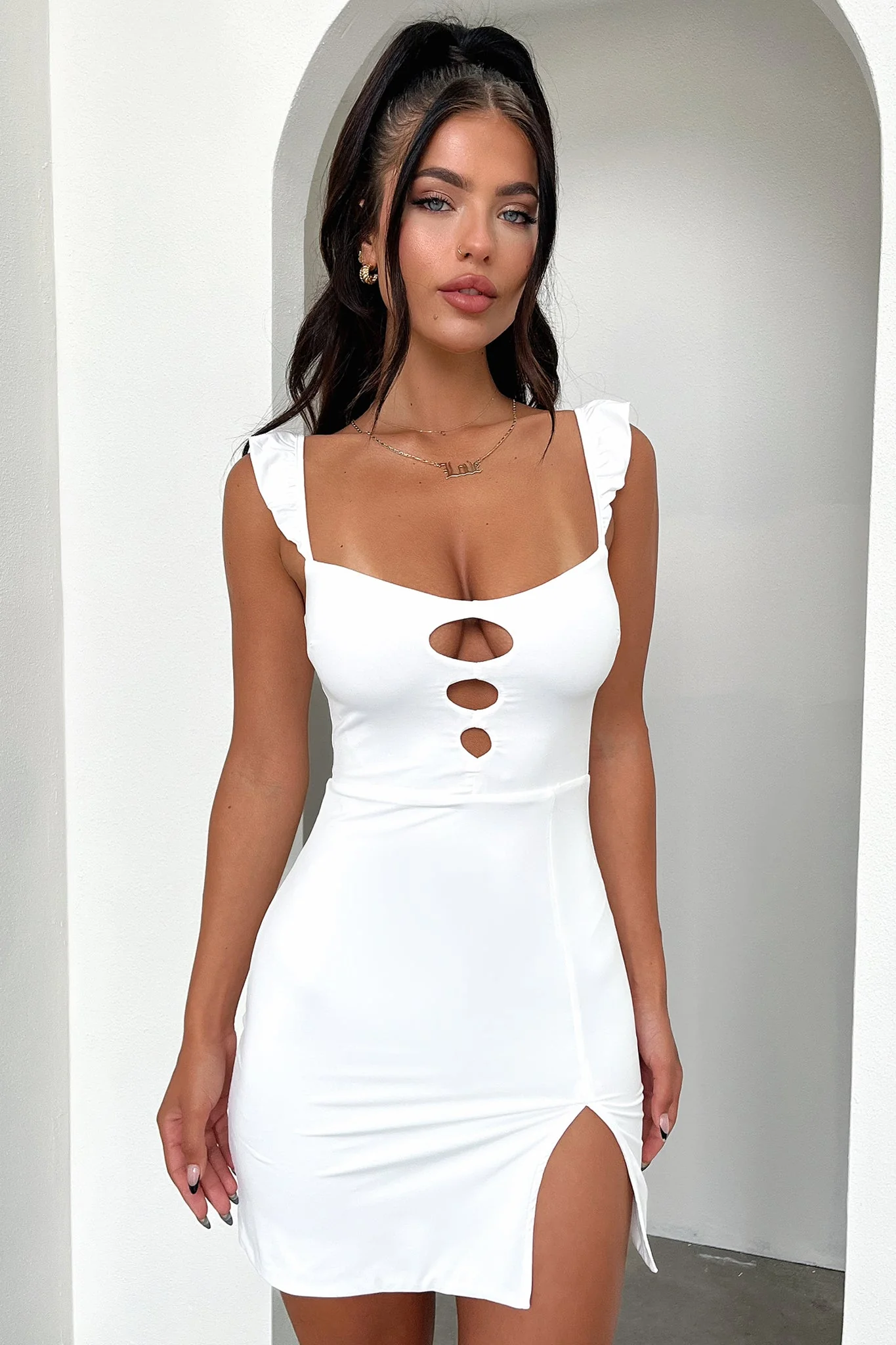 Arbory Dress - White - XNAUWBI