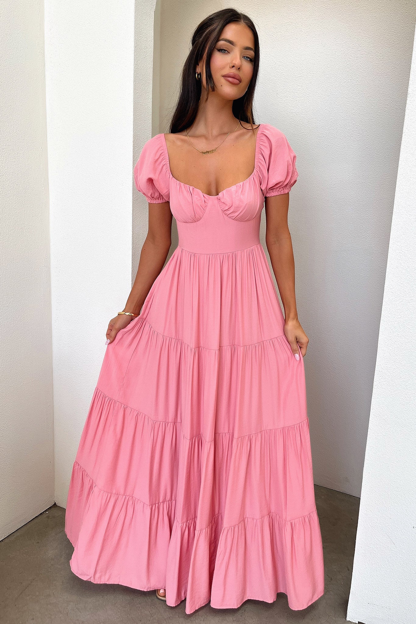 Levona Maxi Dress - Rose - XNAUWBI
