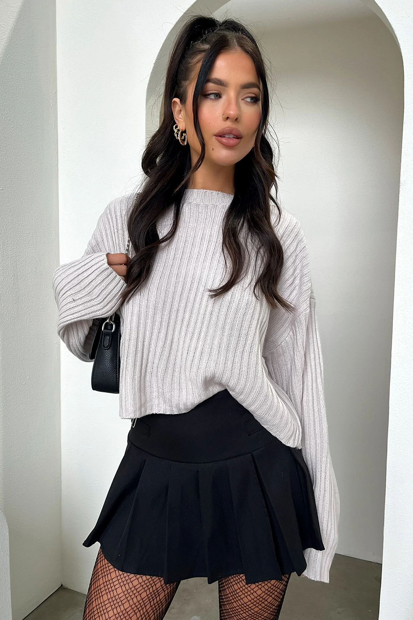 Mina Knit - Grey - XNAUWBI