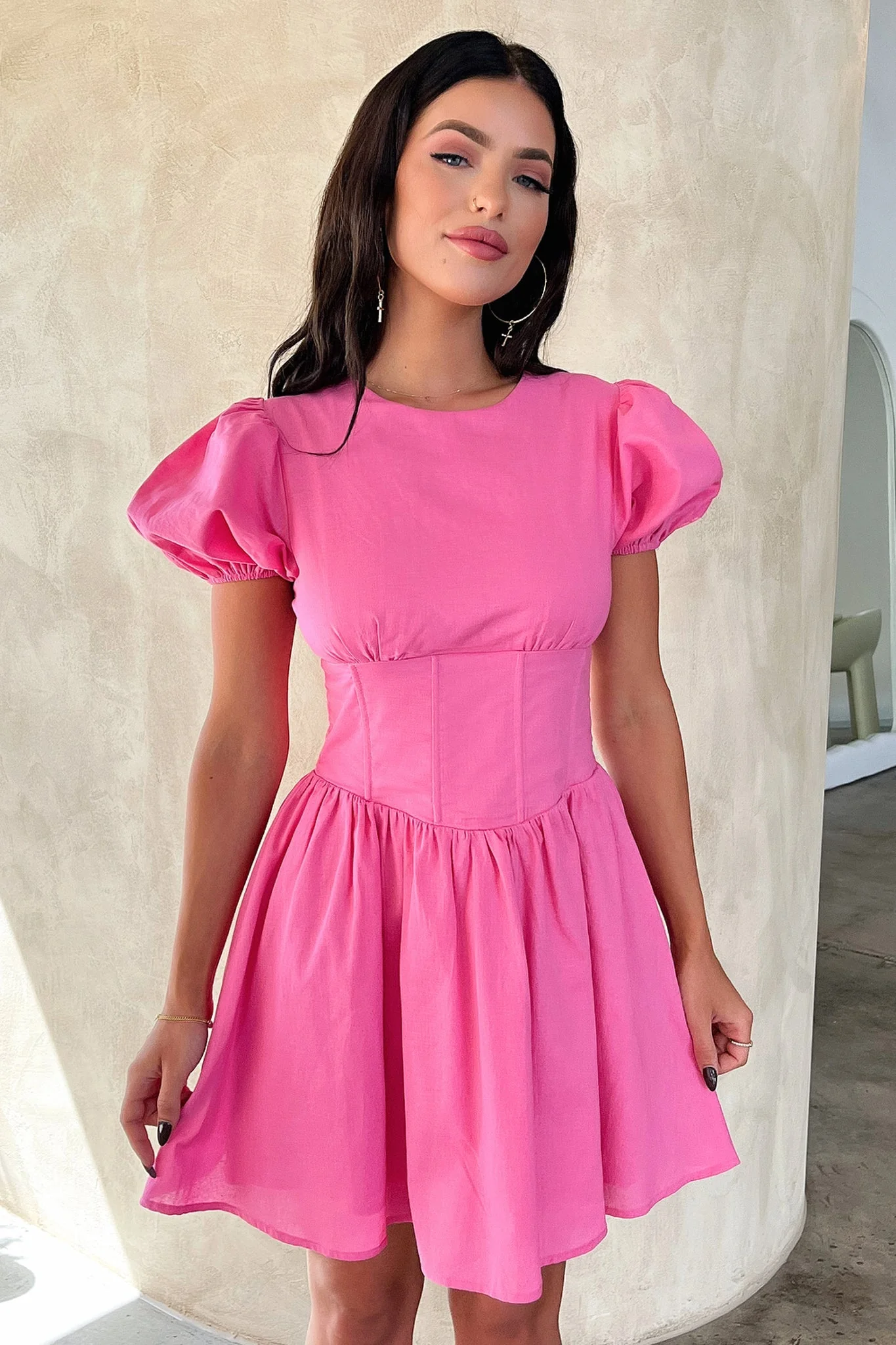 Jordyn Dress - Hot Pink - XNAUWBI