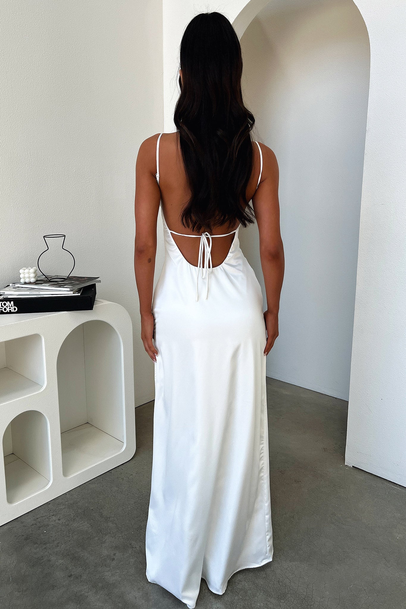 Sarcia Maxi Dress - White - XNAUWBI