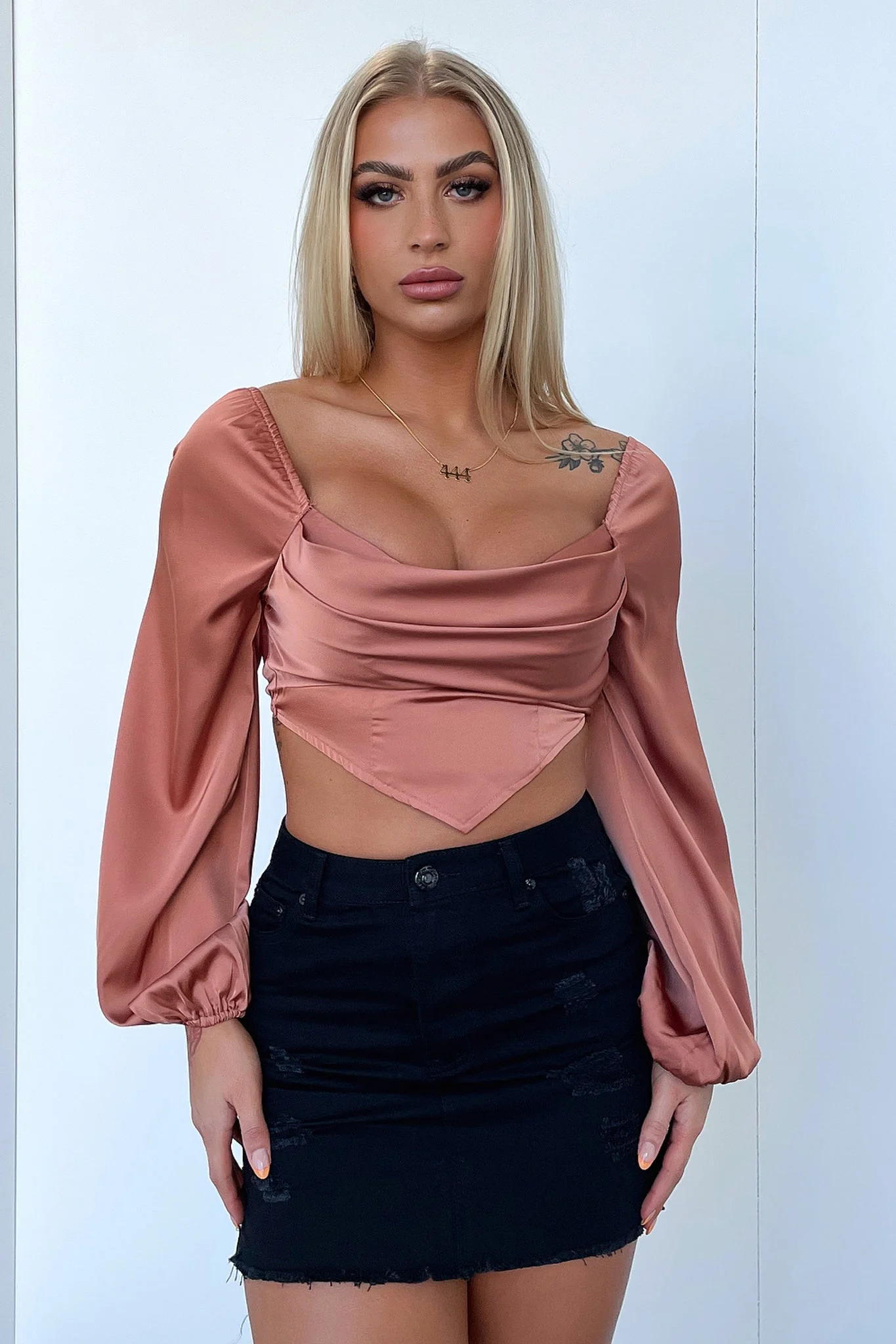 Dargon Denim Skirt - Black - XNAUWBI