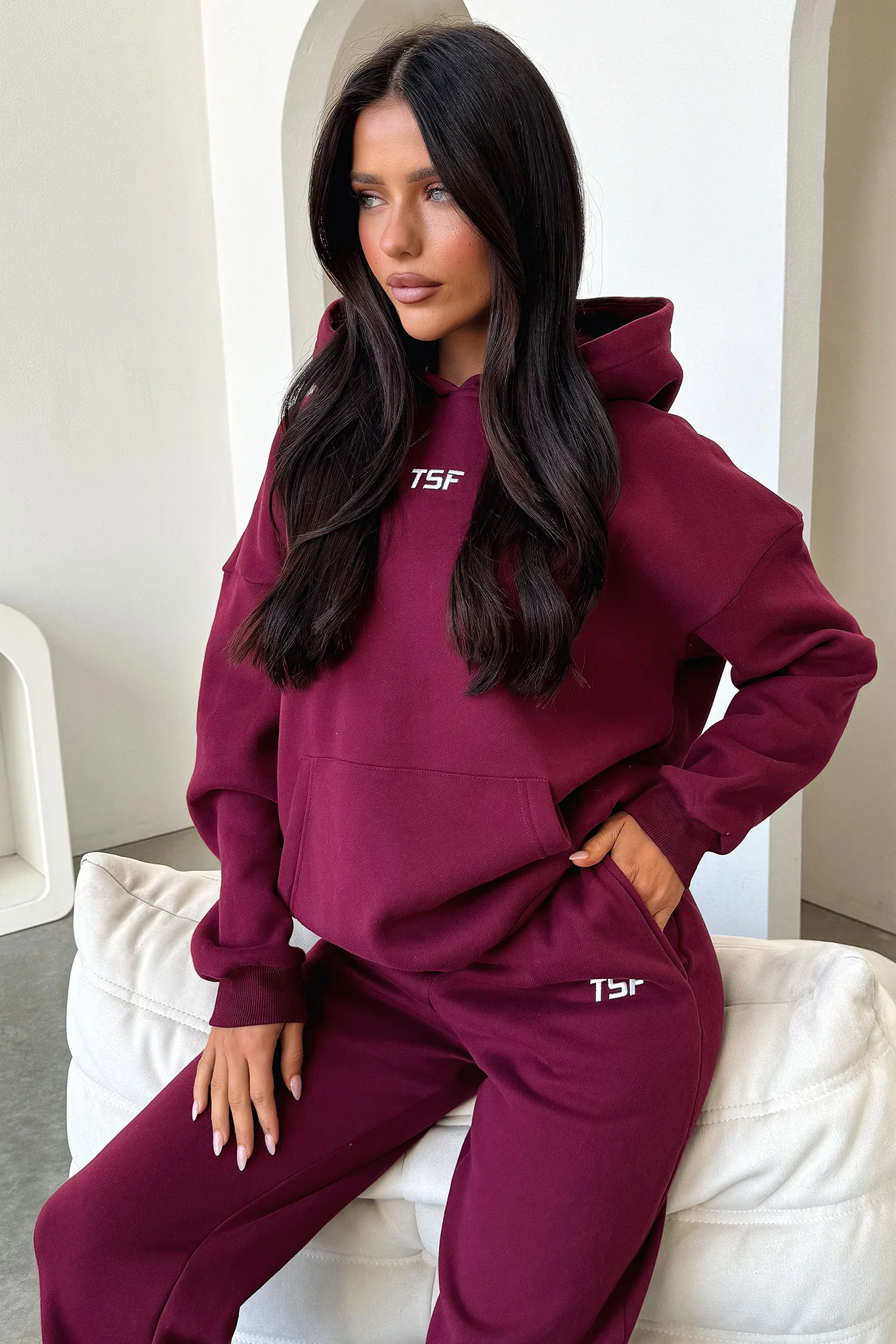 Kaztek Hoodie - Maroon - XNAUWBI