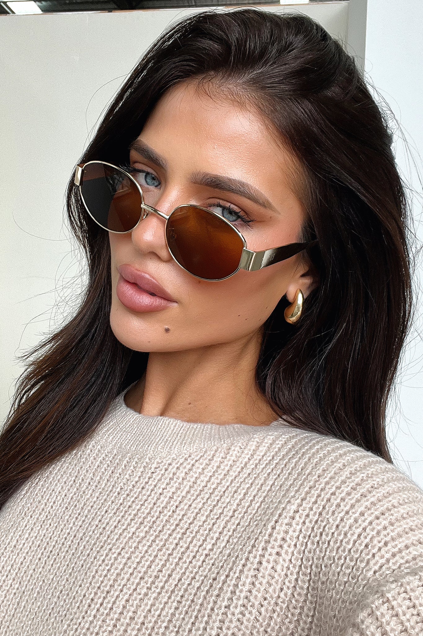 Adonis Sunglasses - Gold/Brown - XNAUWBI