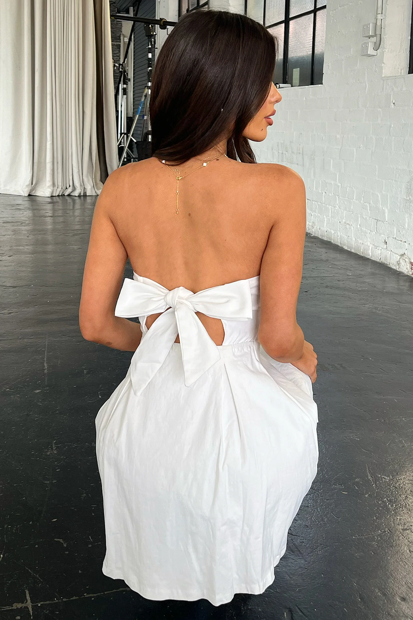 Charlize Strapless Mini Dress - White - XNAUWBI