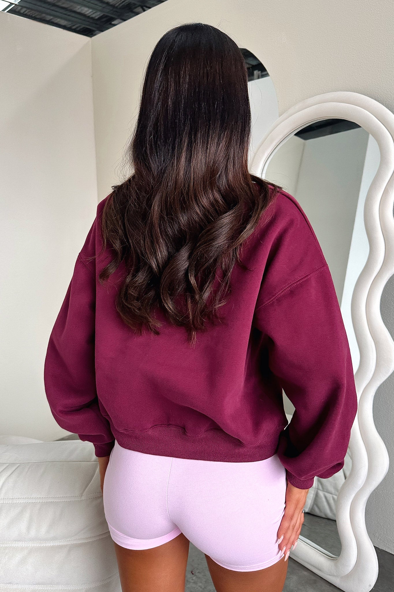 Beckham Half Zip Sweater - Burgundy - XNAUWBI