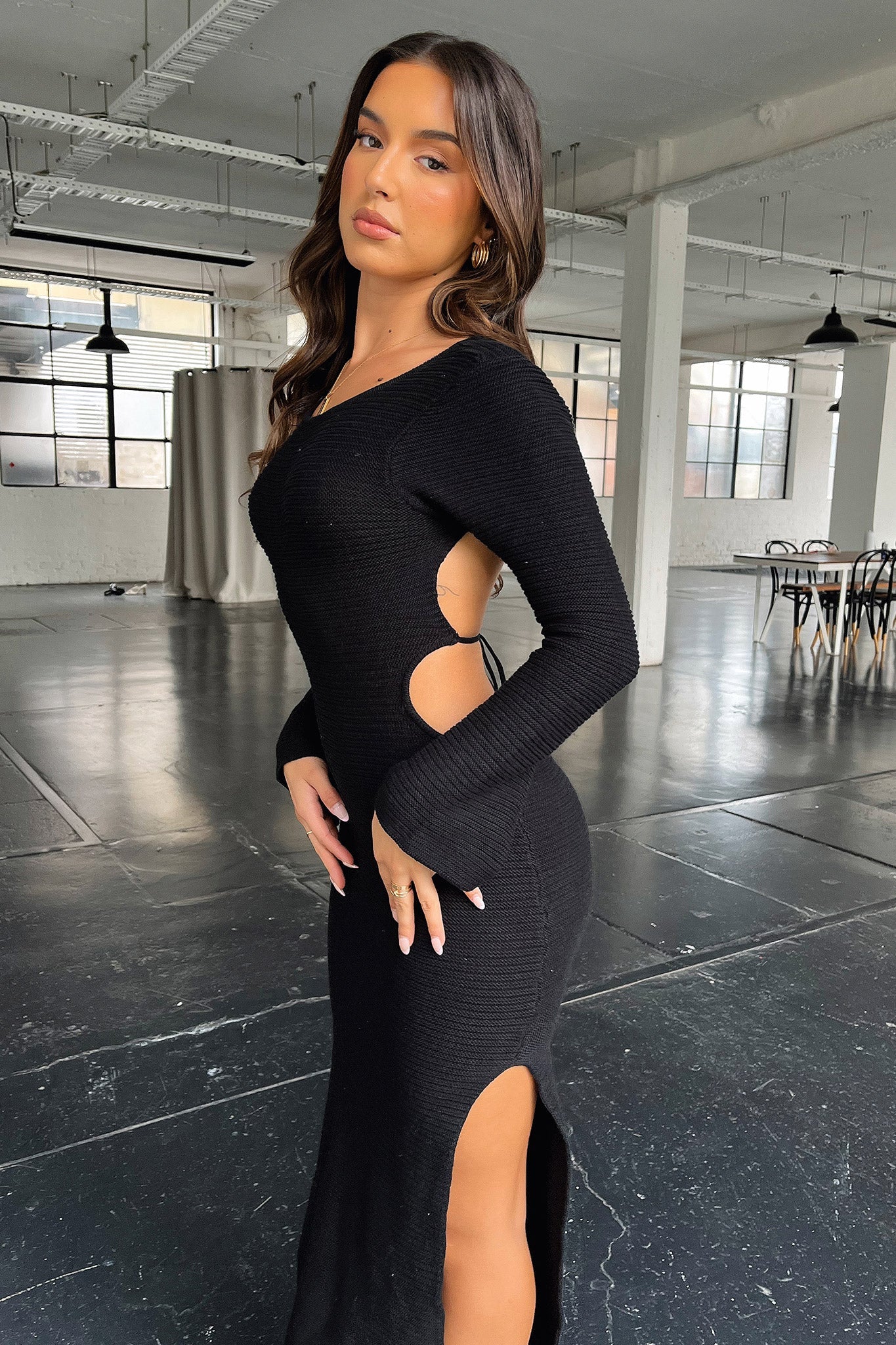 Milos Maxi Dress - Black - XNAUWBI