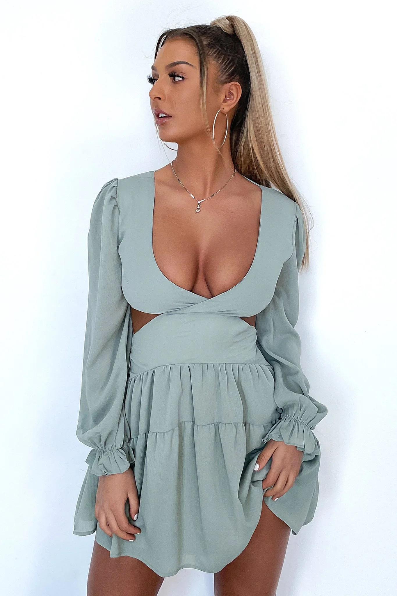 Avalon Dress - Sage - XNAUWBI