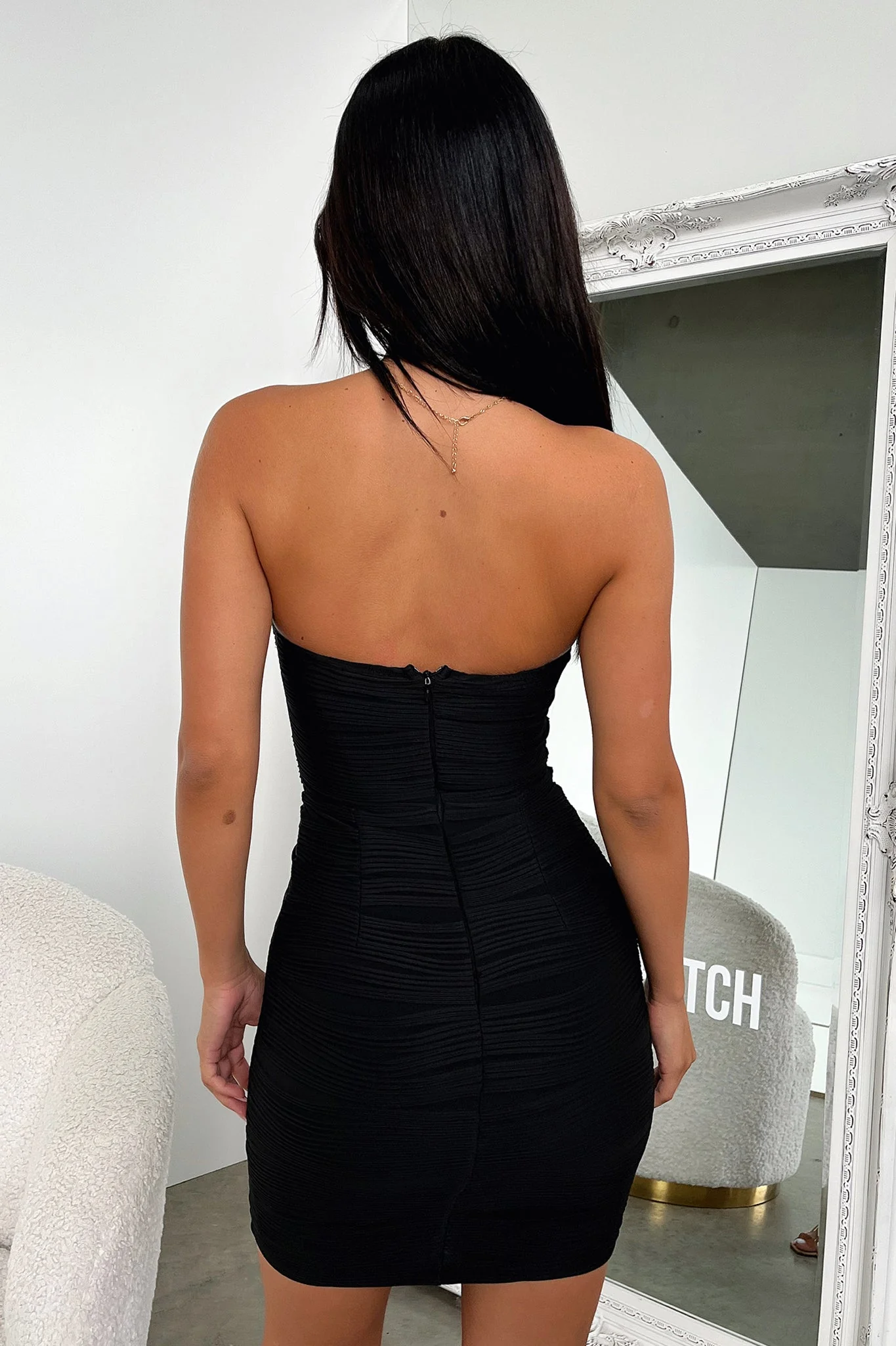 Zeline Mini Dress - Black - XNAUWBI