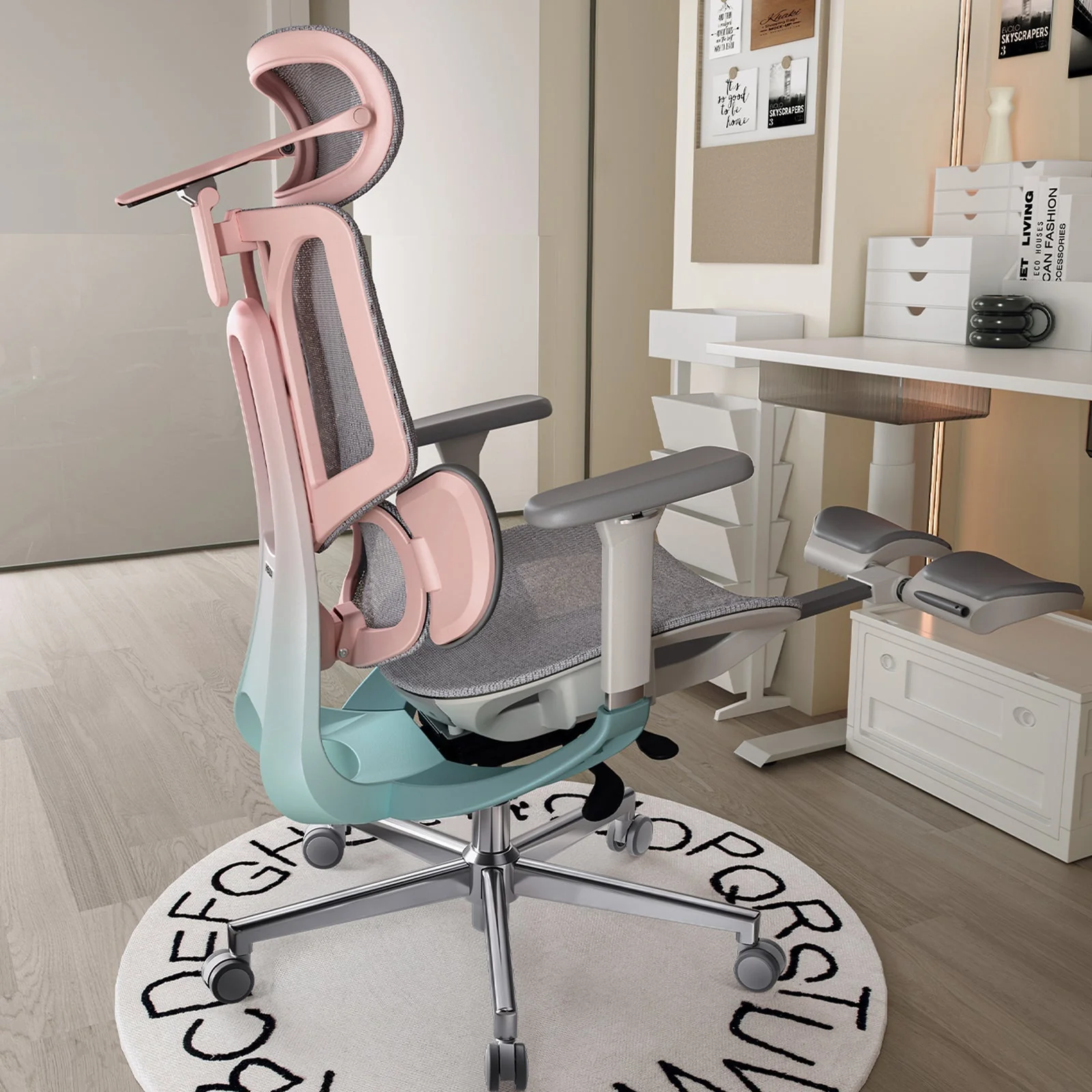 Pro Ergonomic Chair with Footrest - XBQDD