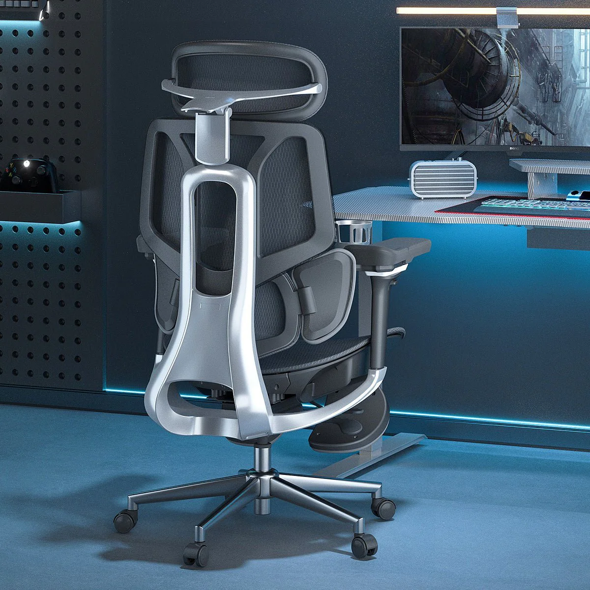 Pro Ergonomic Chair with Footrest - XBQDD
