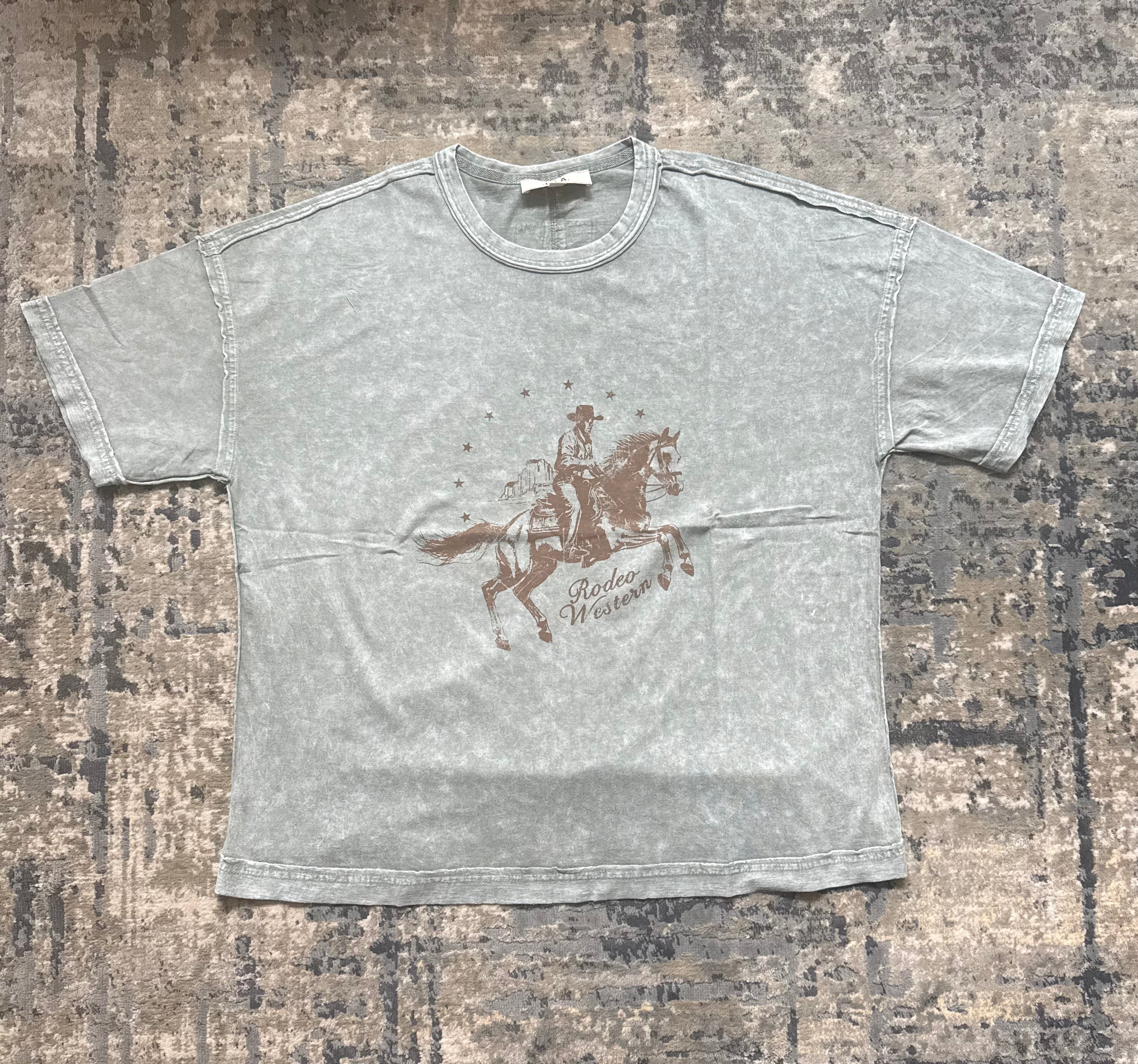 ✨Western Cowboy Relaxed Fit Graphic Tee - XBQDD