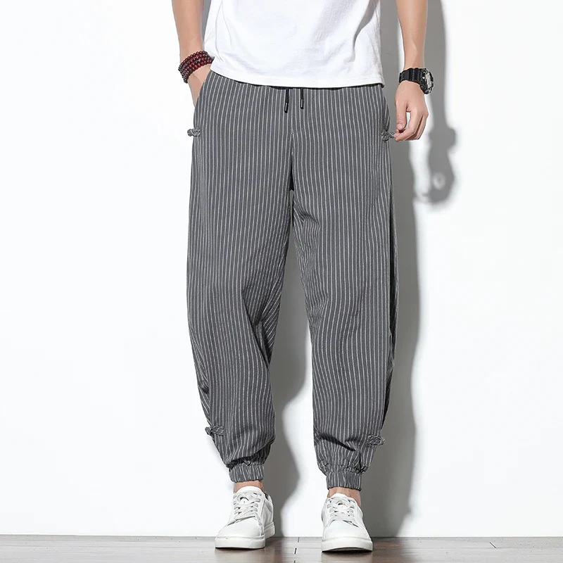 Striped Harem Pants - XBQDD