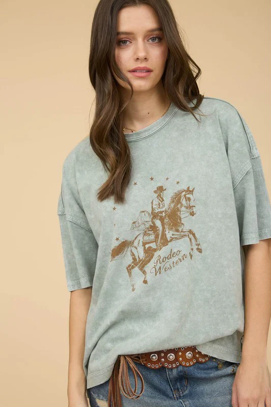 ✨Western Cowboy Relaxed Fit Graphic Tee - XBQDD