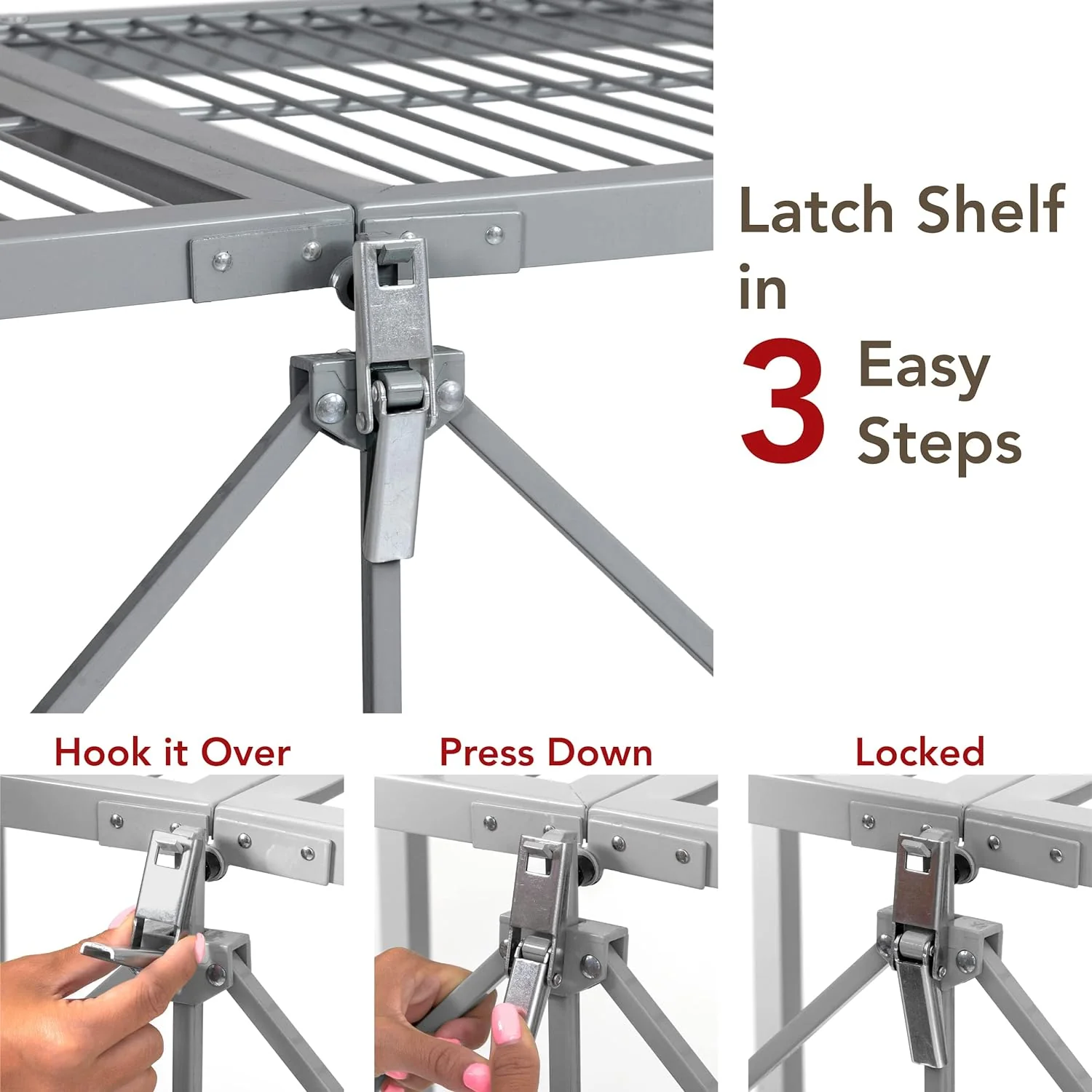 4-Tier Heavy-Duty Folding Storage Rack - XBQDD