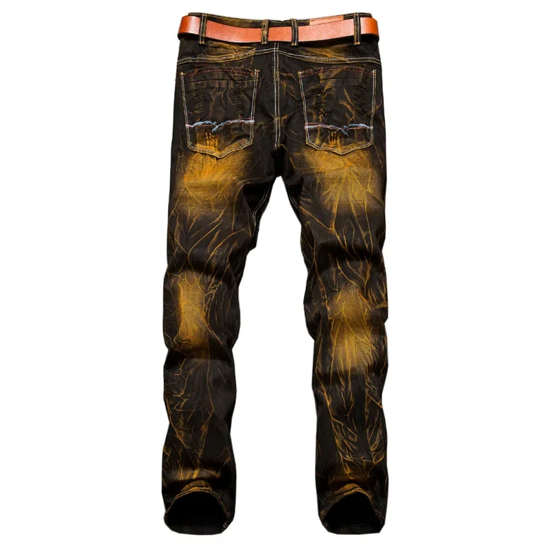 Men Patchwork Ripped Jeans - XBQDD