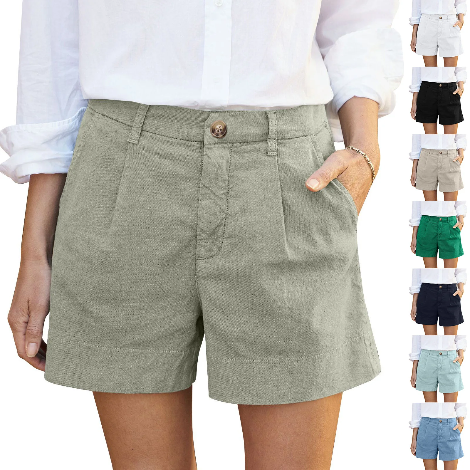 Women’s High Waist Shorts - XBQDD