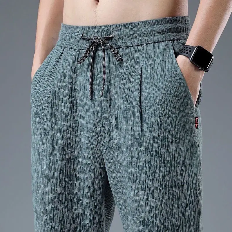 Men's Linen Jogger Pants - XBQDD