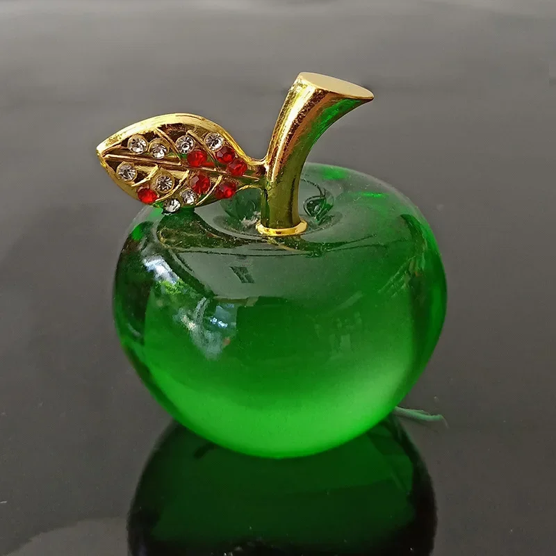 Transparent Crystal Apple Decor - XBQDD