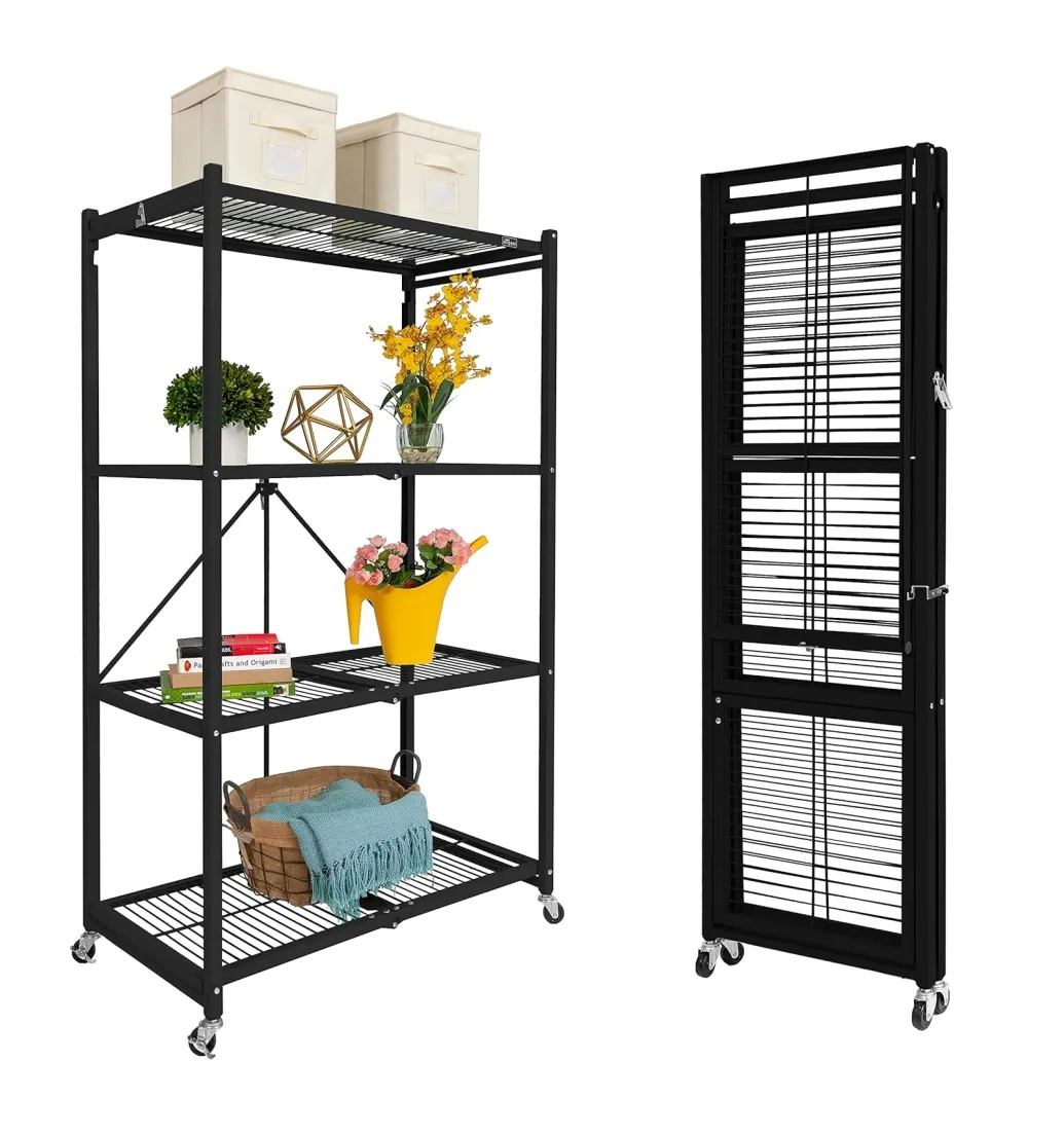 4-Tier Heavy-Duty Folding Storage Rack - XBQDD
