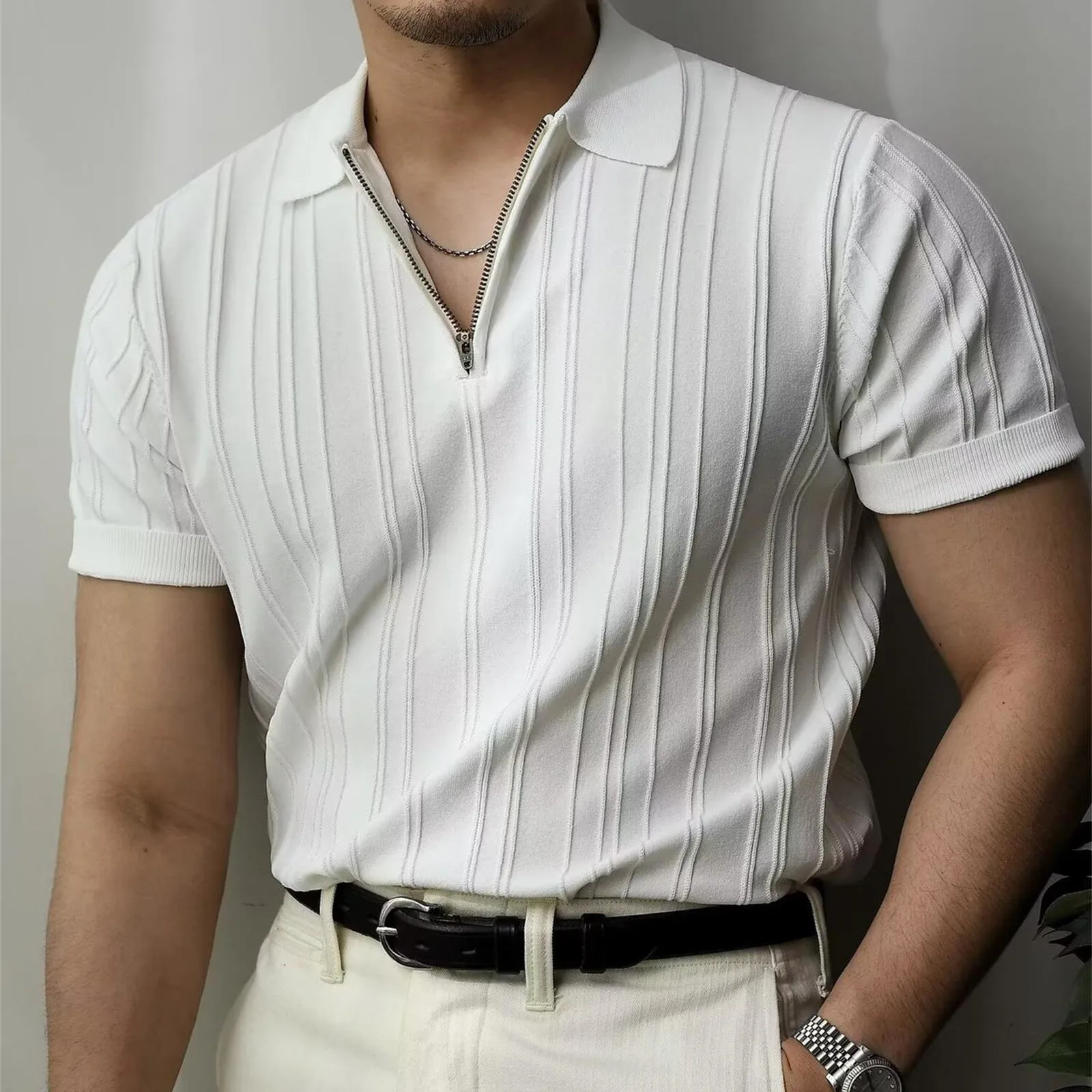 Solid Retro Men's Tee - XBQDD