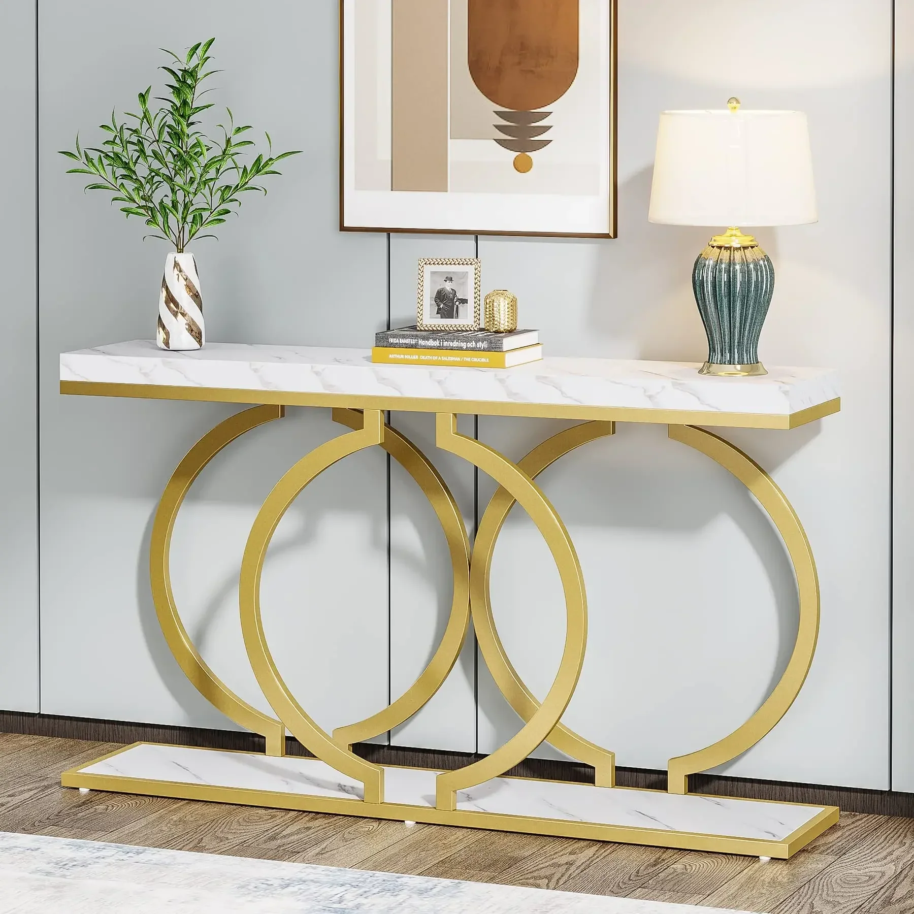 Narrow Gold Entry Table - XBQDD