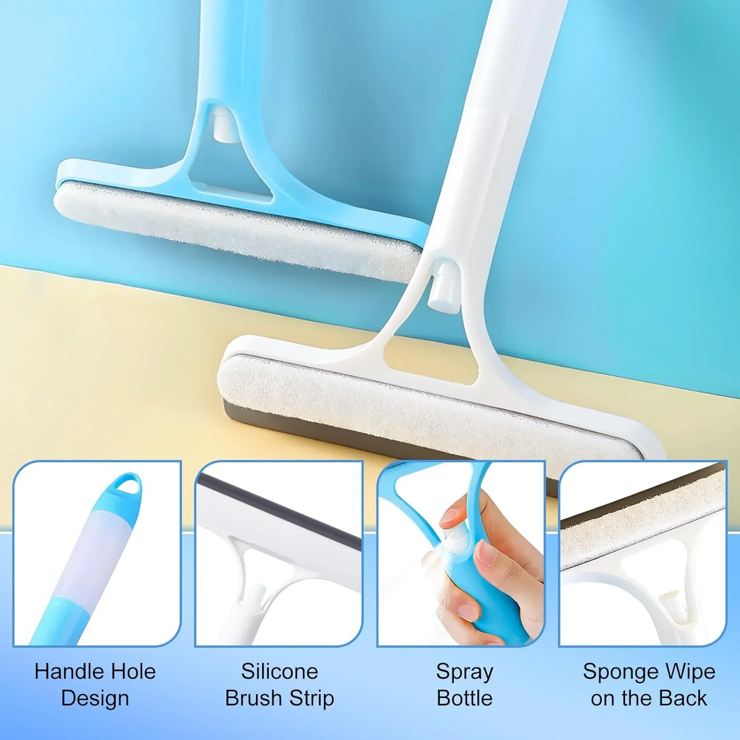 (🔥Buy 1, get 1 free)Streak-Free Window Cleaner – Spray, Wipe & Scrape in One - XBQDD
