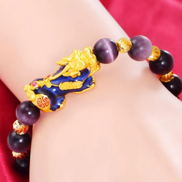 Color changing Pixiu bracelet obsidian jewelry - XBQDD