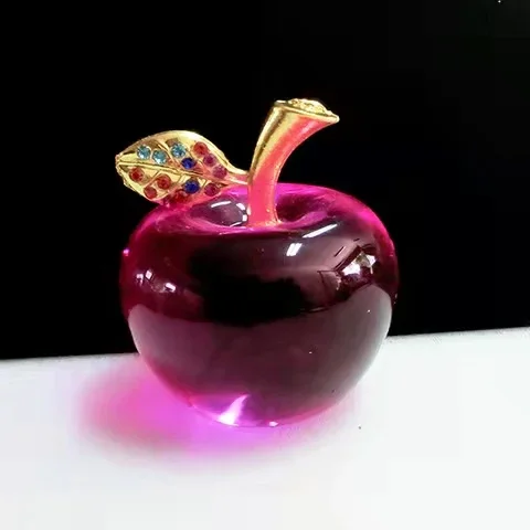 Transparent Crystal Apple Decor - XBQDD