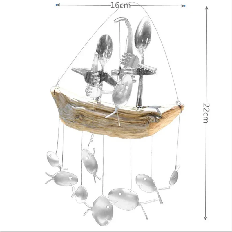 Hanging Metal Fisherman Sculptures - XBQDD