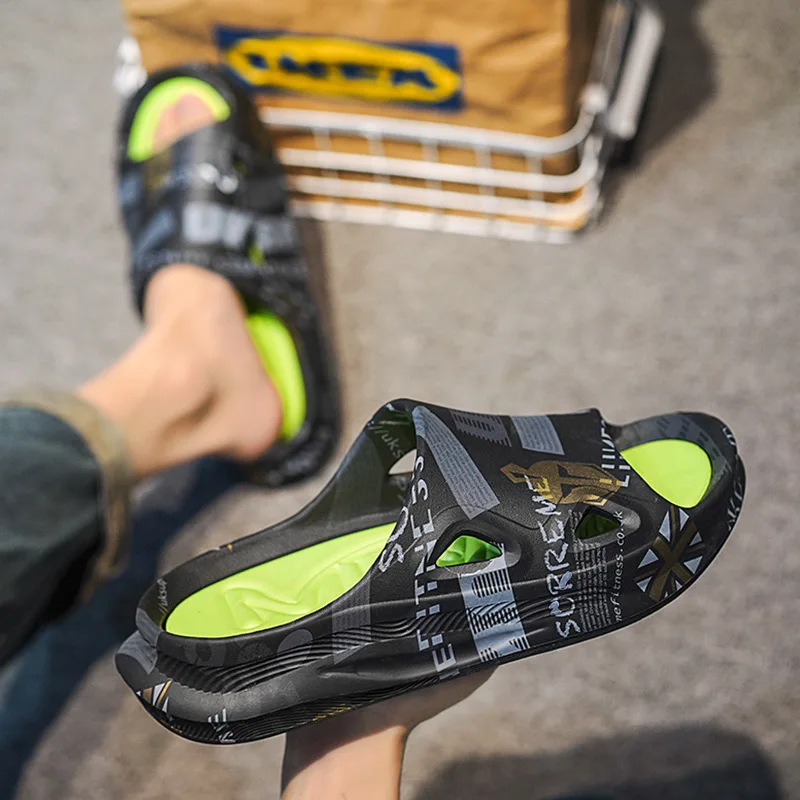 Men's Printed Summer Slides - XBQDD