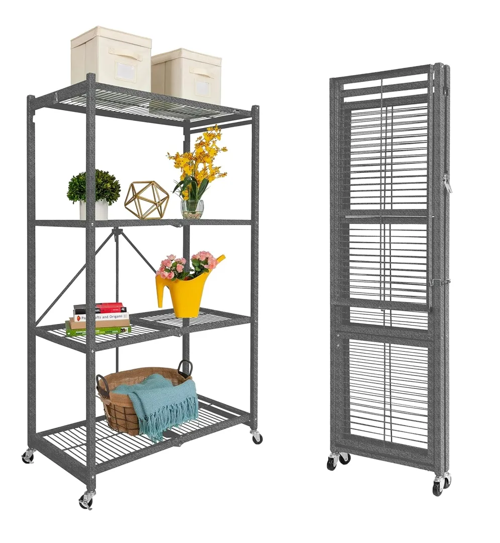 4-Tier Heavy-Duty Folding Storage Rack - XBQDD