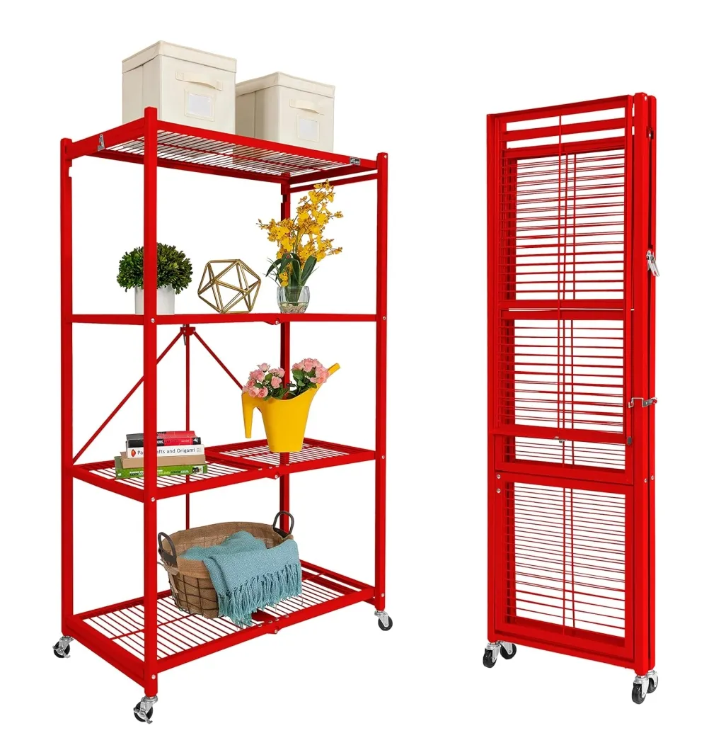 4-Tier Heavy-Duty Folding Storage Rack - XBQDD