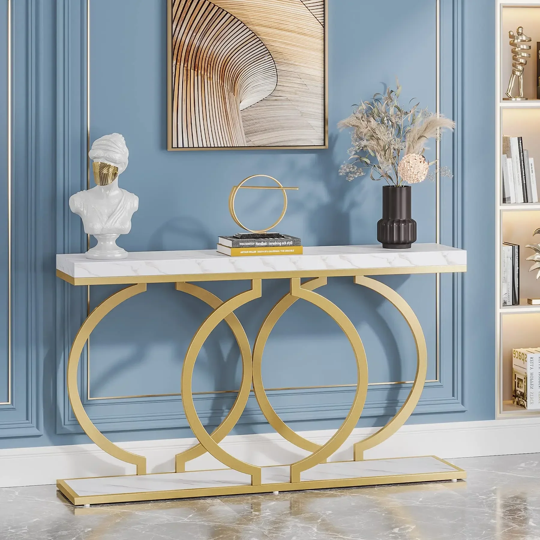 Narrow Gold Entry Table - XBQDD