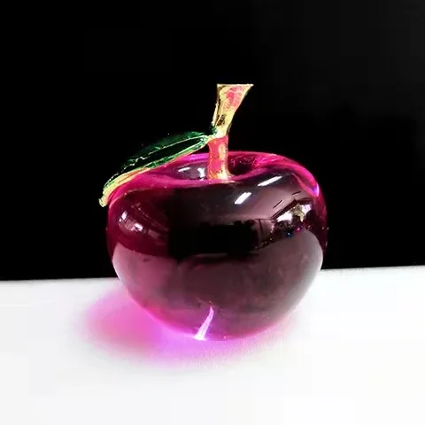Transparent Crystal Apple Decor - XBQDD