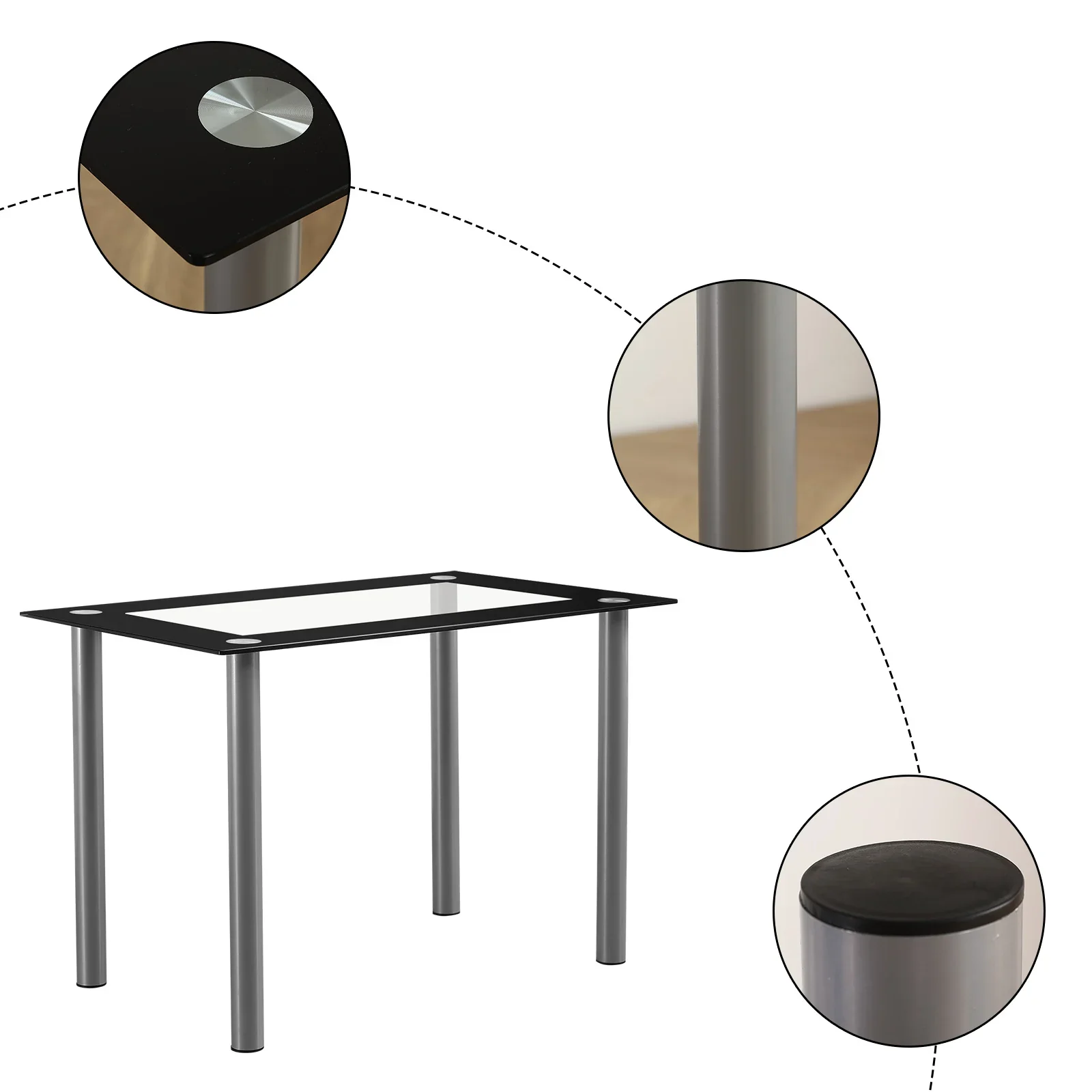 Tempered Glass Dinner Table - XBQDD