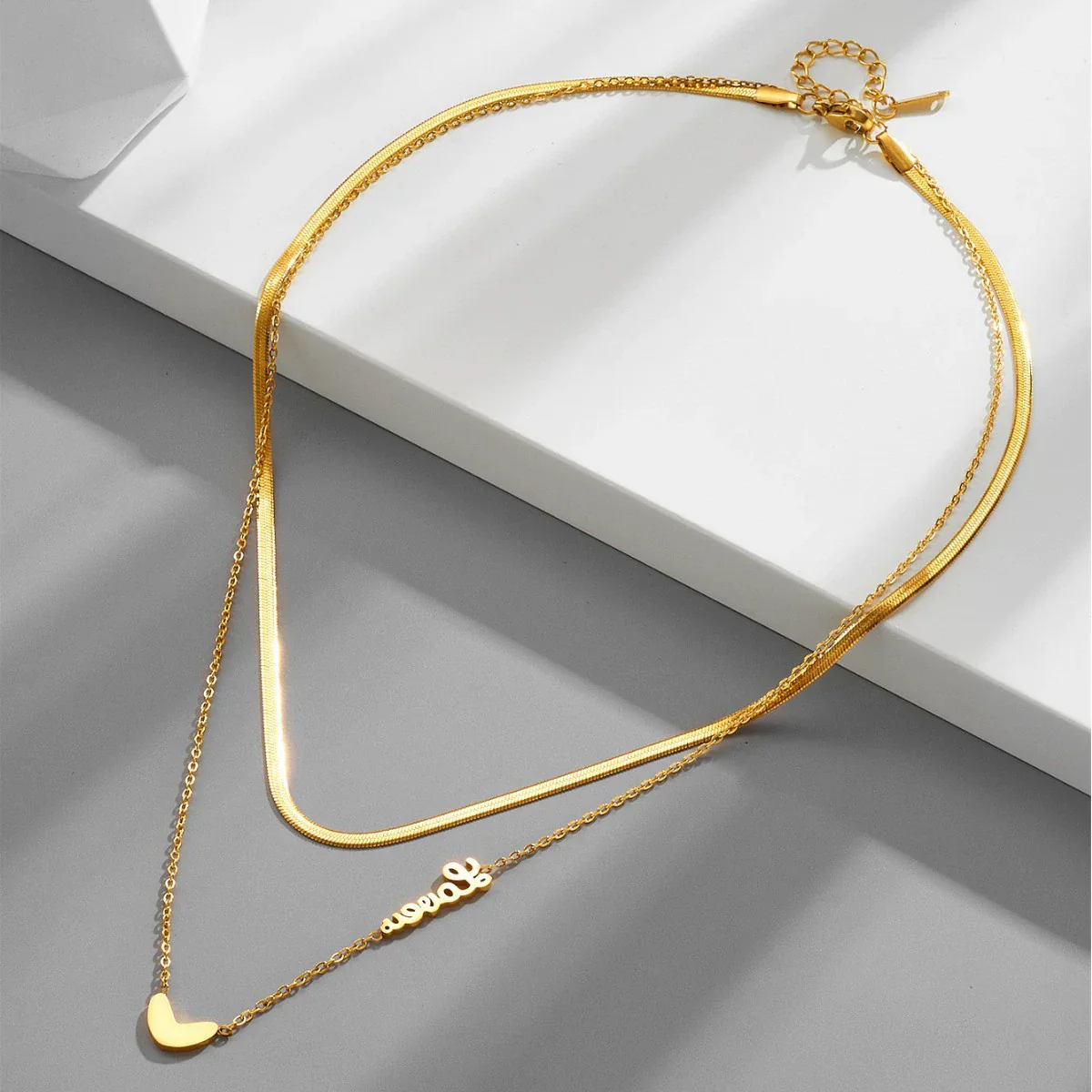Heart Love Double Layer Necklace - Minimalist Unisex - XBQDD