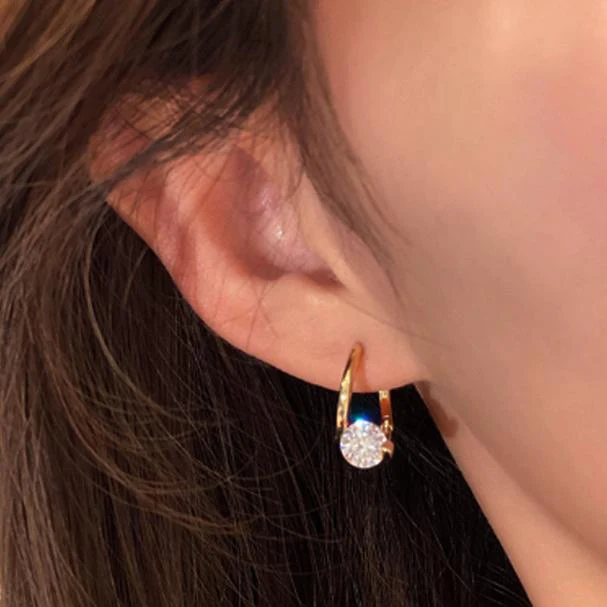 Geometric lines simple shape earrings - XBQDD