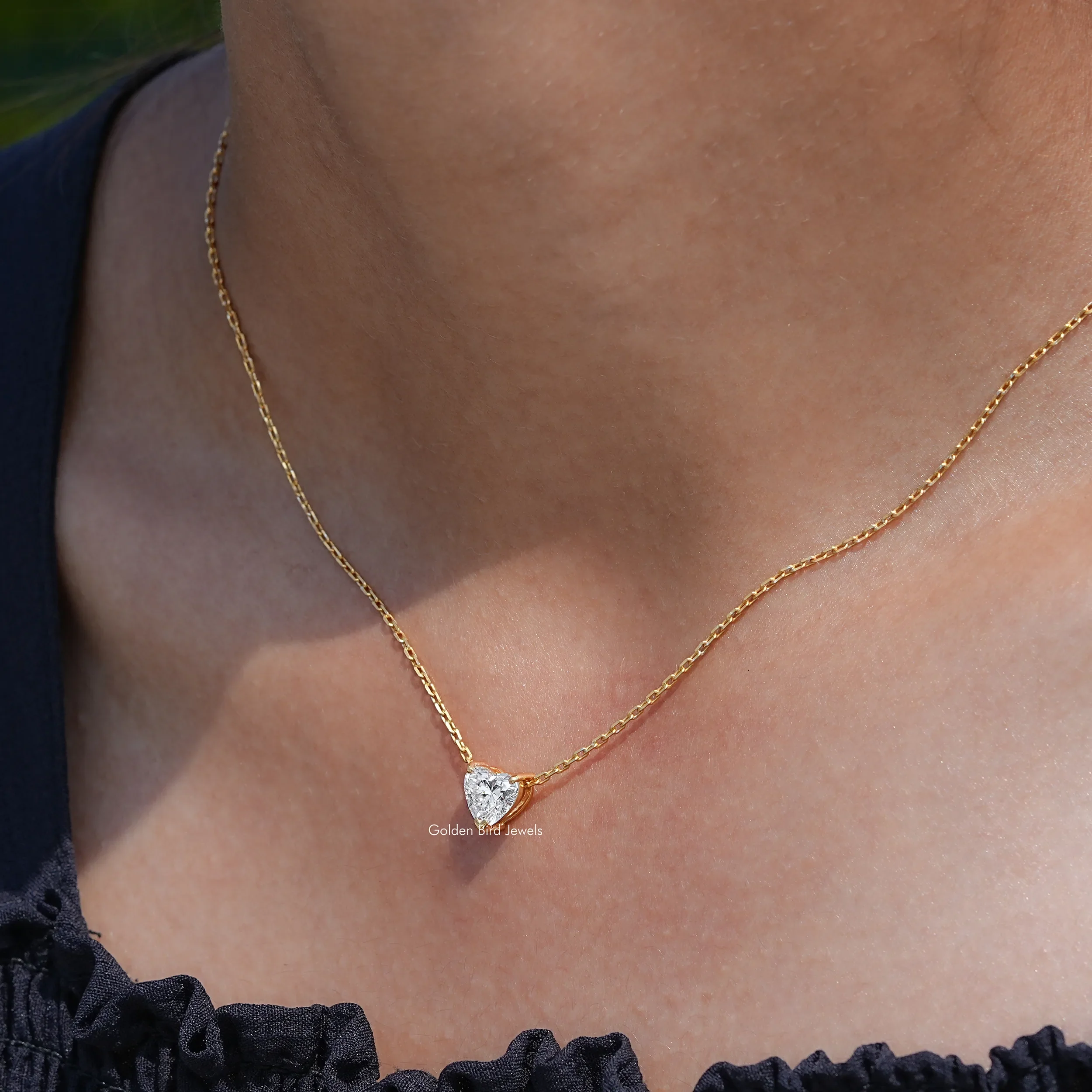 Heart Shaped Lab Grown Diamond Pendant - XBQDD