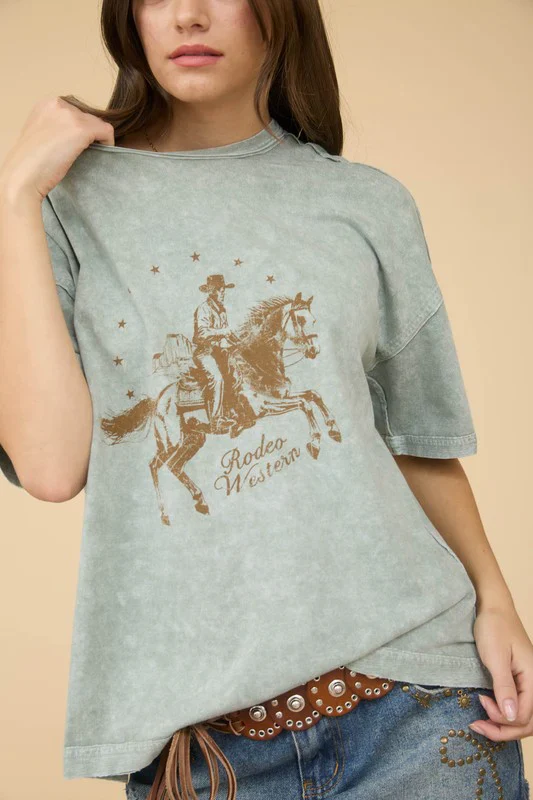 ✨Western Cowboy Relaxed Fit Graphic Tee - XBQDD