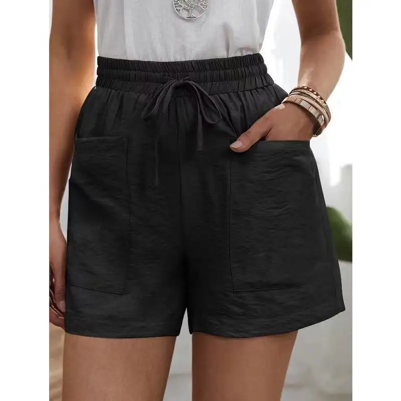 Women Linen Summer Sweatshorts - XBQDD