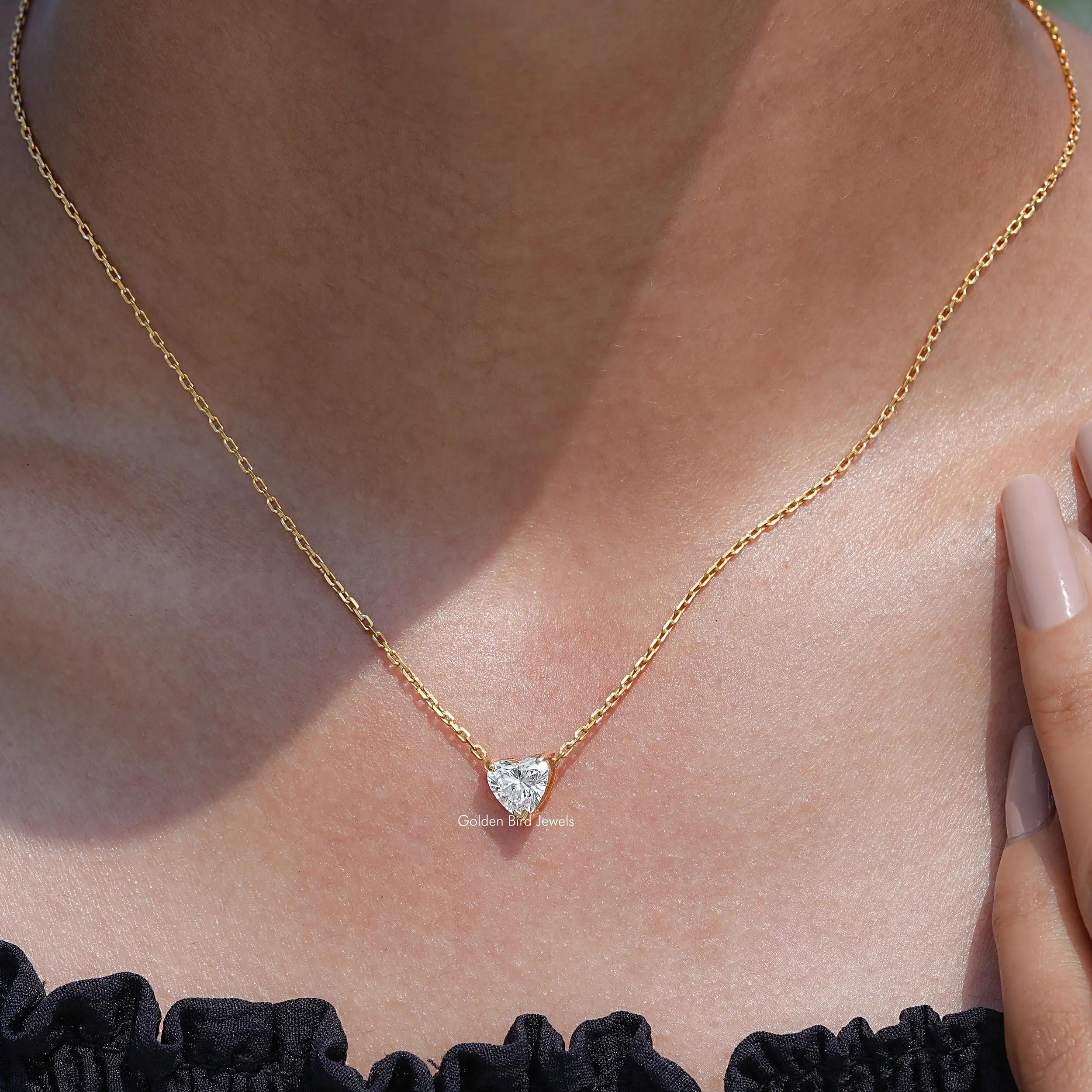 Heart Shaped Lab Grown Diamond Pendant - XBQDD