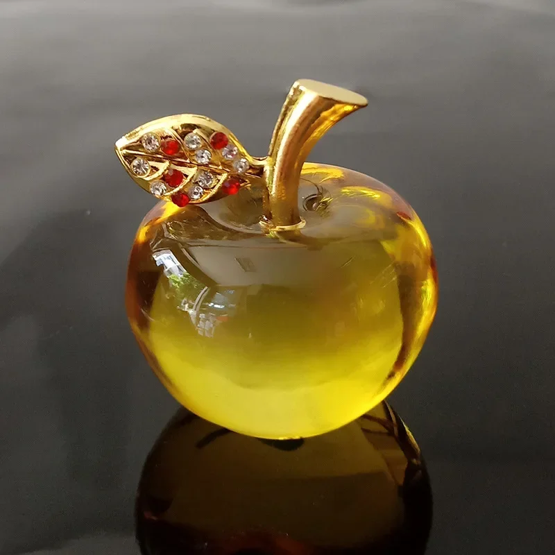 Transparent Crystal Apple Decor - XBQDD