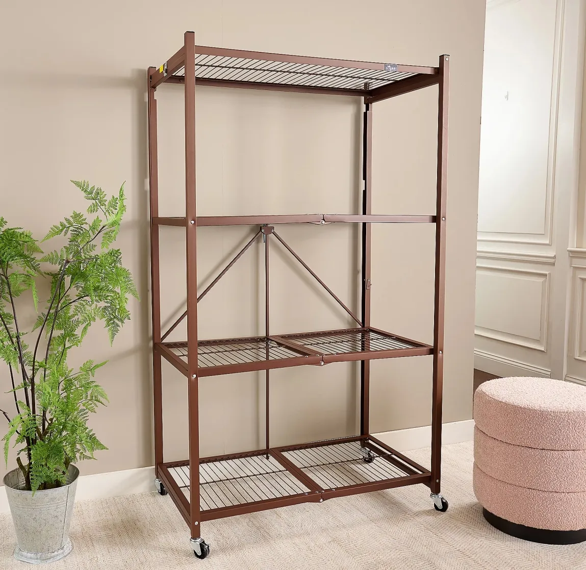 4-Tier Heavy-Duty Folding Storage Rack - XBQDD
